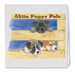 Akita Decorative Cotton Kitchen Dish Towel, Pet Gift - Picture 1 of 1