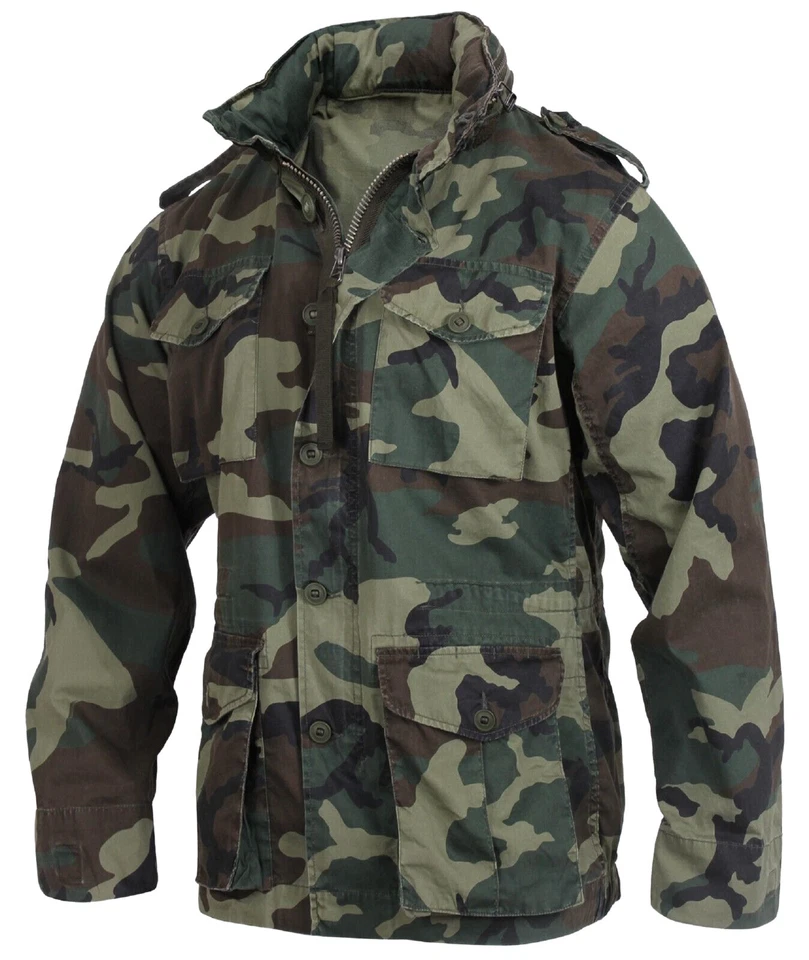 Rothco M-65 Men's Field Jacket - Woodland Camo, Large