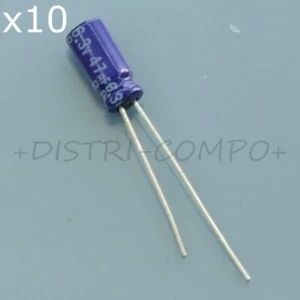 Kondensator 47μF 6V3 11x5mm pas2 20% 85° SU Panasonic ECEA0JN470U (10er Set) - Bild 1 von 1