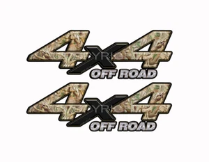 4x4 OFF ROAD BUCK SKULL Obliteration Camo Decals Truck Stickers 2 Pack KM006ORBX - Picture 1 of 1