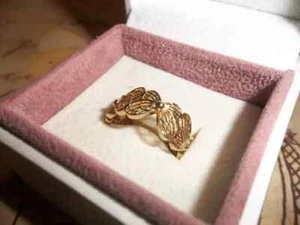 Anillo Mariposas Caladas Chapado en Oro 18ct Genuino Pandora Brillo 167947 Talla 52 - Imagen 1 de 2