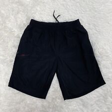 Rhône Men’s Lined Athletic Shorts Size M Medium Black Zipped Pockets Gym Running