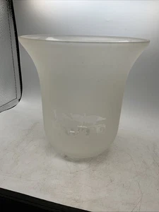NWTF - Frosted Glass Hurricane 3-Wick Candle Holder Or Vase - Picture 1 of 9