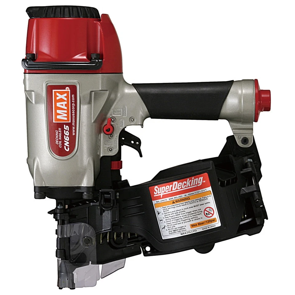 MAX CN665 2-1/2" x 0.131" SuperDecking Coil Decking Nailer New - Image 1 of 1
