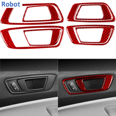 8 peças acabamento interno de fibra de carbono vermelho para Ford EcoSport 2018-25 - Imagem 1 de 4