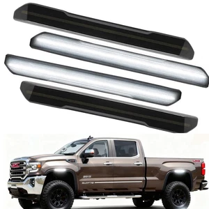 4x For 2020-2024 GMC Sierra 2500HD 3500HD White Front Rear LED Side Marker Light - Picture 1 of 8