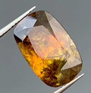 6.75ct sphene step coushion cut from pakistan - Picture 1 of 11