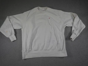 Vintage Champion Reverse Weave Sweatshirt Mens XL White Thick Crewneck Logo - Picture 1 of 13