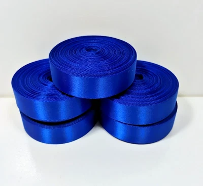 Royal Blue Single-Face Satin Ribbon 5/8 inch wide x 50 yards Polyester - Image 1 of 3