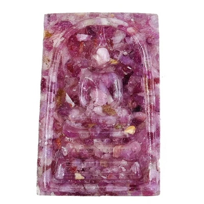 Handmade Gautama Buddha Thai Figure Statue Natural Red Ruby 54.06ct 35.5x24mm - Image 1 of 4