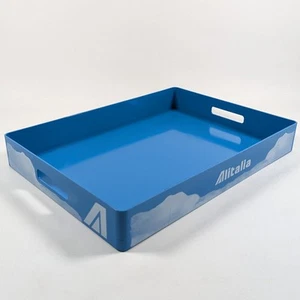 Vintage Alitalia Plastic Tray Blue In-Flight Used 1992 - Vassoio Alitalia - Foto 1 di 14