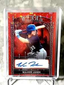 Walker Janek 2024 Leaf Trinity Steel Iron Donut Circles Auto Red 2/3 Astros - Picture 1 of 2