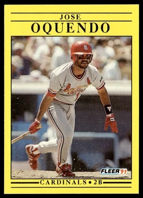 1991 Fleer Jose Oquendo St. Louis Cardinals #640 - Image 1 of 2