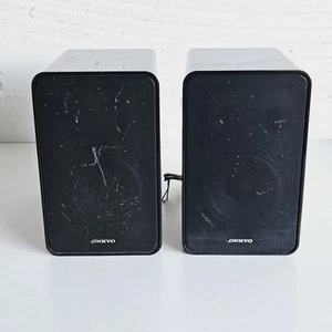 Onkyo D-T05 Altoparlanti Nero Lucido Libreria Stereo HiFi 2 Vie Compatto Testato Funzionante - Foto 1 di 10