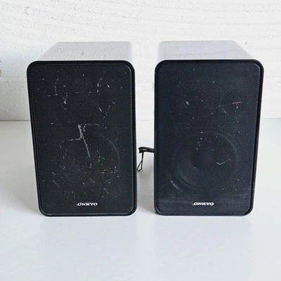 Onkyo D-T05 Speakers Gloss Black Bookshelf Stereo HiFi 2-Way Compact Tested Work - Image 1 of 4