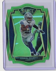 2020 Panini Select - Premier Level Ezekiel Elliott #109 Neon Green Prizm Die-Cut - Bild 1 von 2