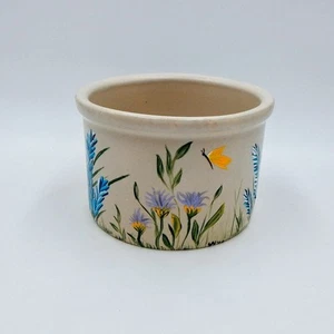 Robinson Ransbottom Hand-Painted Floral Pottery Crock Jar Stoneware Planter OH - Picture 1 of 7