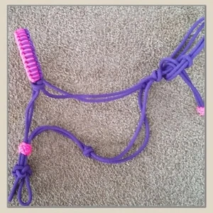 Pink & Lila - NATURAL HORSE TRAINING - Geflochtenes Nasenband Paracord - OOAK - Bild 1 von 1