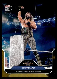 2025 Topps Now WWE Gold Foil Parallel #105 Seth Rollins 46/50 - Picture 1 of 2