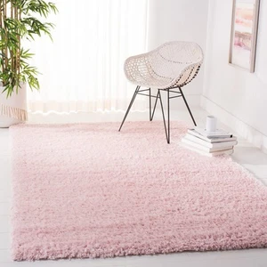 Madrid Shag Collection Area Rug - 3' Square, Blush, Solid Design, Non-Sheddin... - Picture 1 of 6