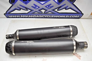FD5 Set Black Titanium Screaming Eagle Exhaust Mufflers 2022 Harley Davidson - Picture 1 of 19