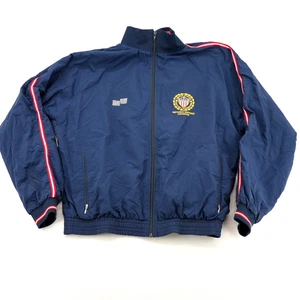 Vintage USA Soccer Official Referee Program Windbreaker Jacket Blue & Red Size L - Picture 1 of 9