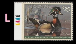 US RW86 Wood Duck $25 color code single L MNH 2019-2020 - Picture 1 of 1