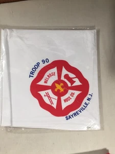 Boy Scout Troop 90 Melrose Hose Co Sayreville New Jersey bolso BSA pañuelo para el cuello - Imagen 1 de 2