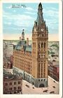 C.1920s Milwaukee WI The City Hall Trolley Motor Cars Wisconsin Postcard A333