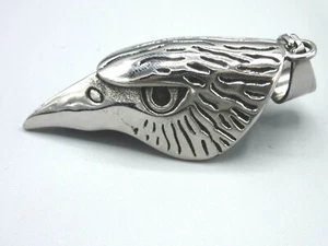 Edelstahl Spirit Anhänger Adler Kopf Falke Milan Bussard Biker Unisex