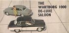 Wartburg 1000 De Luxe Saloon 1964 65 Uk Market Foldout Sales Brochure 312