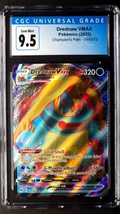 Drednaw VMAX Graded Pokemon Card 015/073 Gem Mint CGC 9.5 Champion's Path 2020 - Picture 1 of 2