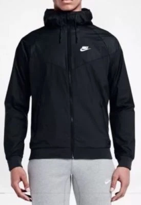 Nike HOMBRE Ropa Deportiva Cortavientos Negro Blanco Chaqueta para Correr TALLA 2XL NUEVO Foto 1 de 4