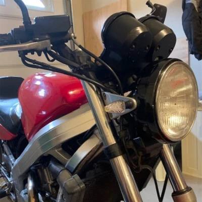 Mini flecha LED luces de giro ámbar para motocicleta Honda Hawk NT650 250 400 Foto 1 de 4