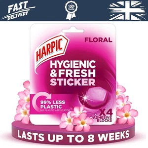 Hygiene Fresh Aufkleber selbstklebend Toilettenblock, Blumen, Packung 1 x 4 Sticker - Bild 1 von 9