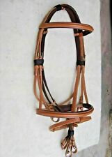 New Leather English Horse Brown Bridle with Web Reins All Size 