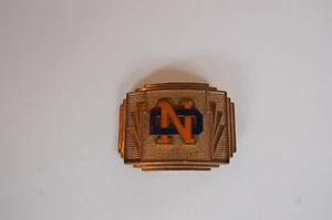 Vintage Ornate Rare Mid Century University of Notre Dame Giant Grip Belt Buckle - Picture 1 of 2