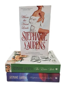 Stephanie Laurens x 3 the elusive bride temptation and surrender where the heart - Picture 1 of 7