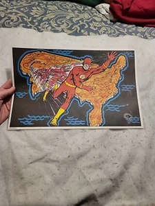 1978 PEPSI DC COMICS THE FLASH LAMINATED PROMOTIONAL PLACEMAT VTG 16x10 READ - Picture 1 of 8