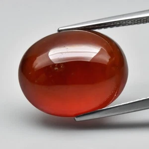 12.73ct 15.3x12.2mm Oval Cabochon Natural Orange Hessonite Garnet, Africa - Picture 1 of 4