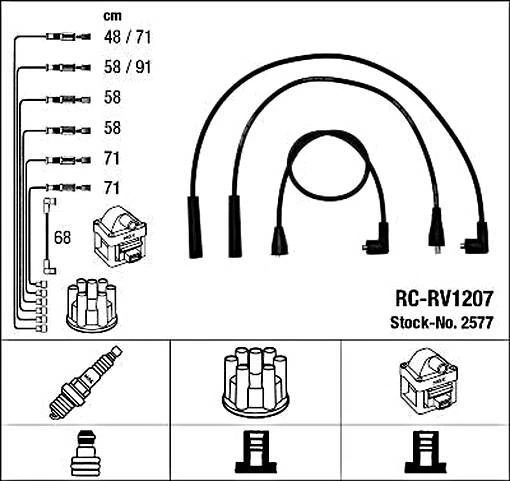 Kit de cables de encendido NGK negro para LAND ROVER 110127 Range Rover I 83-94 Foto 1 de 1