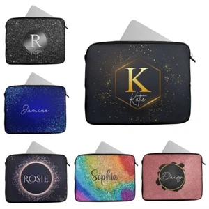 Personalisiert Beliebiger Name Glitzer Design Laptop Tasche Hülle Tablet Tasche 571 - Bild 1 von 12