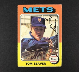 1975 Topps Tom Seaver Mets #370 Pitcher ORIGINAL Baseball Card Good Condition - Picture 1 of 6