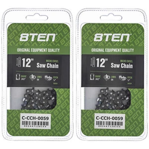 Micro Chisel Chainsaw Chain 12 Inch .043 1/4 64DL for Stihl 36700050064 2 Pack - Picture 1 of 4
