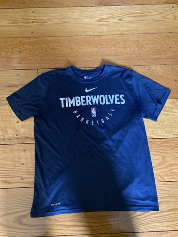 Nike Minnesota Timberwolves NBA Engineered short Sleeve DriFit Shooting Shirt L Cover