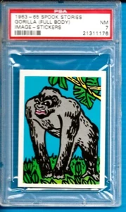 Pegatina Leaf Spook Stories 1963-65 Gorilla (cuerpo completo) King Kong PSA 7 - Imagen 1 de 2