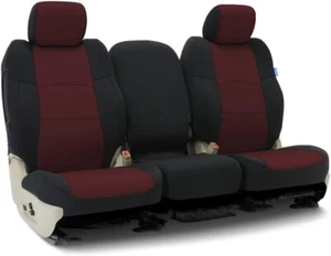 Coverking Custom Fit Seat Cover Protector Hyundai 1 Row Neosupreme Wine Black - Picture 1 of 3