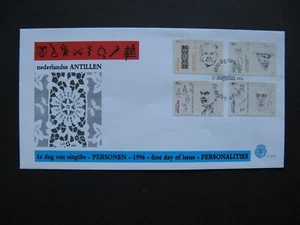 NETHERLANDS ANTILLES, cover FDC 1996, meritorious persons lace  textile - Picture 1 of 1