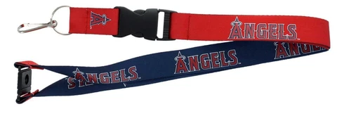 Los Angeles Angels Reversible Nylon Lanyard (NEW) MLB Key Chain Keychain ID Cover