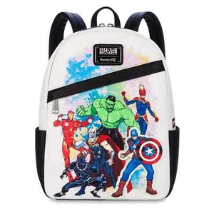 2024 DISNEY LOUNGEFLY MARVEL ARTIST SERIES AVENGERS MINI BACKPACK SARA PICHELLI - Picture 1 of 3